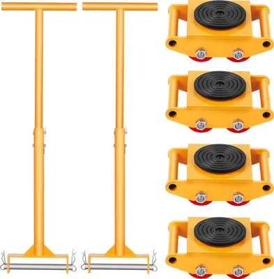 Immagine prodotto di Carrello per macchine VEVOR, carrello per mobili 6T, 278 x 220 x 105 mm Carrello per mobili, carrello per mobili, attrezzatura industriale per movimentazione pesante, colore giallo