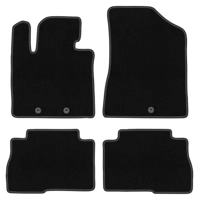 Produktbild von Velours-Fußmatten für Kia Sorento II FL 2012-2014 (SUV) – 4-tlg, Schwarz, passgenau – Wielganizator BASIC