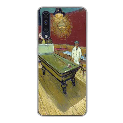 Produktbild von MuchoWow® Handyhülle Schutzhülle Hülle für Samsung Galaxy A30s Das Nachtcafé - Vincent van Gogh Silikon Softcase Handy Hülle - Karteninhaber