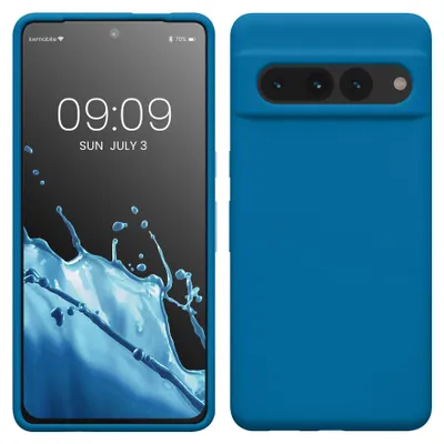 Produktbild von kwmobile Handyhülle für Google Pixel 7 Pro Hülle, für Pixel 7 Pro Case - Hülle Silikon - kabelloses Laden - Karibikblau