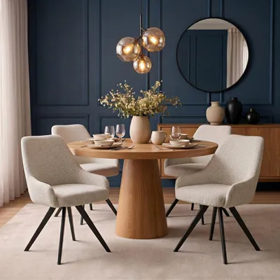 Produktbild von Esszimmerstühle VIGO 2er Set, Hellgrau - Polsterstuhl mit Armlehnen und Metallgestell, Küchenstuhl mit gepolsterter Sitzfläche, Moderne Essstühle mit Stoffbezug für Esszimmer & Küche