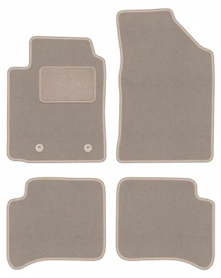 Obrázok produktu pre Velúrové autokoberce pre: Toyota Yaris I 1999-2005 (5dv.) – sada 4 ks, béžové, na mieru – Wielganizator LUX