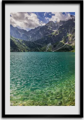 Produktbild von Bild - Bilderrahmen - Foto - 70 cm x 100 cm - MDF - Rahmen - Wandkunst - See in den Bergen