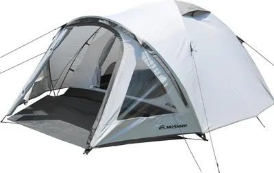 Produktbild von Famanu Familienzelt 4 Personen mit Vorzelt - 3-4 Jahreszeiten Kuppelzelt für Camping und Festivals
