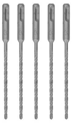 Obrázok produktu pre 5 ks vrtákov do vŕtačky, dĺžka 160 mm, 2 drážky, samocentrovacie karbidové ostrie, vŕtačka do tehál, kameňa, betónu, 5 mm/0,2 palca