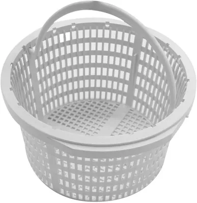 Image de Panier de skimmer rond, diamètre 18,8 cm, de couleur blanche, pour piscines