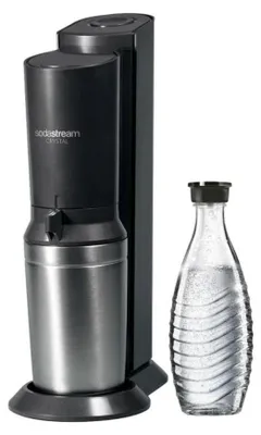 Produktbild von SodaStream Wassersprudler Crystal Vorteilspack inkl. Flasche und Quick-Connect Zylinder, Schwarz