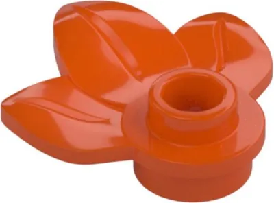 Produktbild von LEGO: 50x Pflanzenelement mit 3 Blättern, rötliches Orange