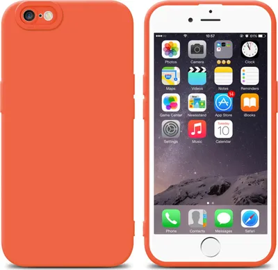 Produktbild von Cadorabo Hülle für Apple iPhone 6 / 6S Schutz Hülle in Orange TPU Silikon Etui Case Handyhülle