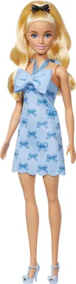 Produktbild von Barbiepuppe Fash.in blauem Kleid HYT93 /9