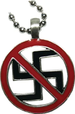 Zdjęcie produktu dla Przeciwko nazistom - zawieszka na łańcuszku, 3 cm