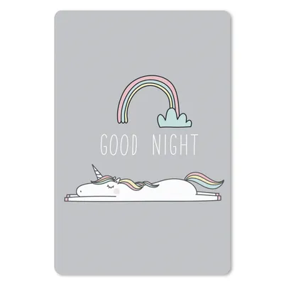 Produktbild von MuchoWow® Mauspad Mousepad Einhorn - Regenbogen - Kinder - Zitate - Gute Nacht - Mädchen 18x27 cm - Mousepads - Maus Mat - Pad - Mausunterlage