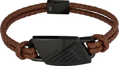 Produktbild von Police Herren Armband Lederband braun schwarz PJ26559BLB.02