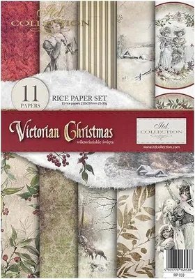 Produktbild von Reispapier-Set A4 – RP033 Victorian Christmas – ITD Collection
