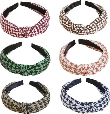 Produktbild von Stirnband für Frauen Mode kein Schlupf Cashew Design Stirnband gedruckt Kopftuch elastische Haarband Boho Haarbänder Haarschmuck 6Pcs