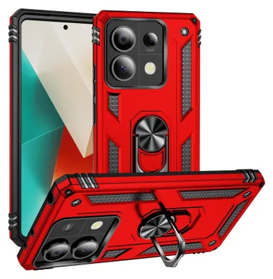 Produktbild von Armor Shield Handyhülle für Xiaomi Redmi Note 13 Pro 5G Hülle Ultra Hybrid Case Handy Schutzhülle, Rot