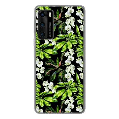 Produktbild von MuchoWow® Handyhülle Schutzhülle Hülle für Huawei P40 Blatt - Orchidee - Muster Silikon Softcase Handy Hülle - Handytasche