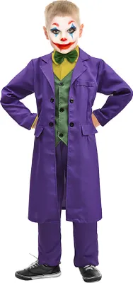 Obrázek produktu pro Licencovaný kostým Joker™ pro chlapce superpadoucha fialovo-zeleno-žlutý 8-10 let