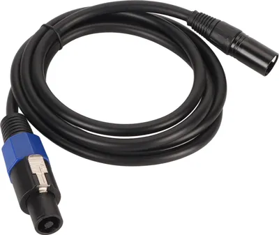 Image de Câble de haut-parleur XLR (mâle à mâle), 3 pôles, 1,8 m, pour haut-parleurs DJ, PA et de scène
