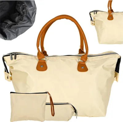 Produktbild von Multifunktionale Reise-Kinderwagentasche für Damen im Set Beige