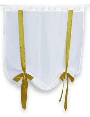 Produktbild von Bistrogardine 100x160 cm gelb Schlaufen Raffgardine halbtransparent