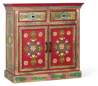 Image de Buffet Helia en bois de manguier, 90 cm x 90 cm x 38 cm, Giner y Colomer