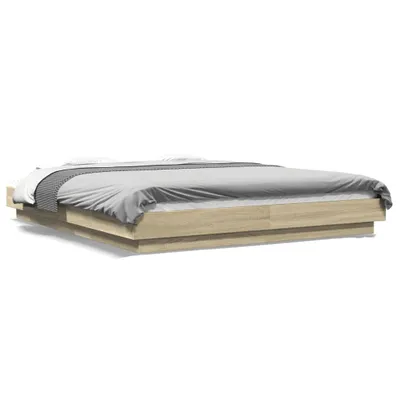 Zdjęcie produktu dla vidaXL Rama łóżka dąb sonoma 150x200 cm materiał drewnopochodny
