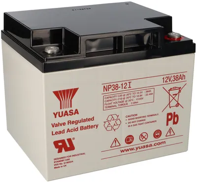 Obrázek produktu pro Olověná baterie Yuasa NP38-12I Pb 12V / 38Ah VdS, vnitřní závit M5