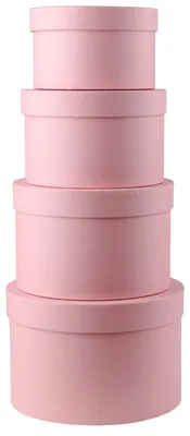 Image de Lot de 4 boîtes de rangement avec couvercle, boîtes-cadeaux rondes, boîtes à fleurs en carton, boîtes de rangement, boîtes-cadeaux, coffrets à bijoux, boîtes-cadeaux pour les anniversaires, cadeaux pour la fête des Mères, emballages