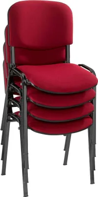 Produktbild von Nowy Styl Besucherstühle Iso Iso BLACK 1.3 C29 bordeaux Stoff 4 St.