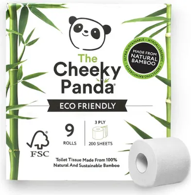 Obrázek produktu pro Cheeky Panda Prémiový ekologický toaletní papír, 9 ks