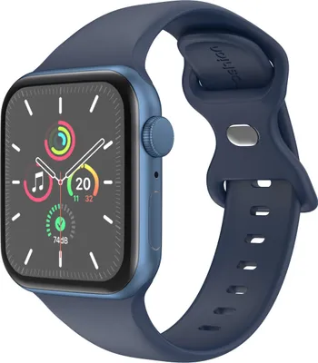 Produktbild von imoshion Silikon-Armband⁺ für Watch Series 1 t/m 11 / SE / Ultra (44/45/46/49 mm) - Größe M/L - Midnight