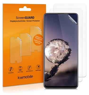 Produktbild von kwmobile 3x Displayschutzfolie kompatibel mit Samsung Galaxy A71 Folie - klare Schutzfolien Set in transparent