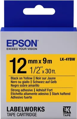 Immagine prodotto di Epson LK-4YBW nastro per etichettatrice Nero su giallo