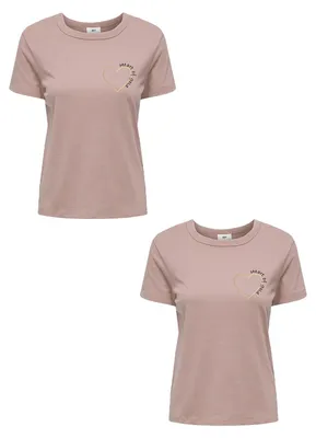 Produktbild von JDY T-Shirt 2er Set Modisches Kurzarmshirt aus Baumwolle Größe: M
