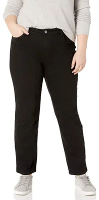 Productafbeelding van Bandolino Mandie damesjeans, hoge taille, rechte pijpen, zwart, maat 48