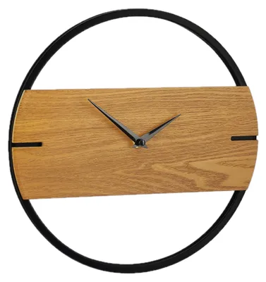 Image de Horloge murale design bois et métal RD4281, noir