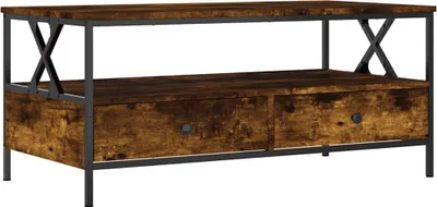 Obrázek produktu pro vidaXL Konferenční stolek Smoked Oak 100x51x45 cm Dřevěné konstrukce