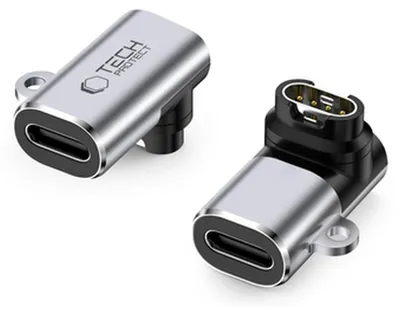 Immagine prodotto di Tech-Protect Ultraboost Adattatore angolare Usb-C per orologio Garmin - Grigio