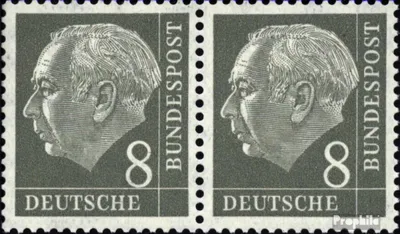 Produktbild von Briefmarken BRD (BR.Deutschland) 1954 Mi 182x wP waagerechtes Paar postfrisch Heuss