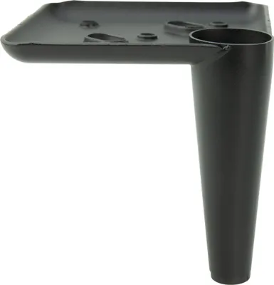 Image de Pied de meuble Spikes en noir mat, hauteur 10 cm - design métallique élégant et durable pour canapés, commodes et armoires