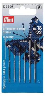 Produktbild von Prym 11255590, Handnähen, Gobelinnadel, 18, 19, 21, 22, Metall, Silber, 6 Stück(e)