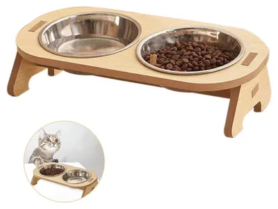 Produktbild von Erhöhte Katzennapfhalterung mit 15° Neigung