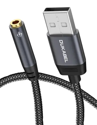 Image de Adaptateur casque USB, convertisseur vers port TRRS 3,5 mm pour PC et PS5