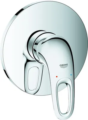 Immagine prodotto di Grohe Eurostyle Mitigeur monocommandé pour douche, montage encastré, poignée ouverte, set de finition, 24048003, 24048003