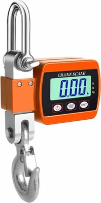 Zdjęcie produktu dla INF Waga dźwigowa cyfrowa 300 kg - Wytrzymała waga wisząca z wyświetlaczem LCD Pomarańczowy