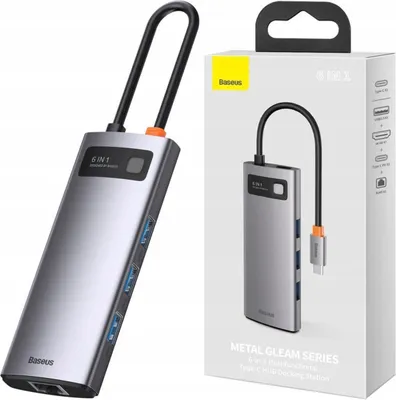 Image de Baseus Metal Gleam USB 3.2 Gen 1 (3.1 Gen 1) Type-C Gris