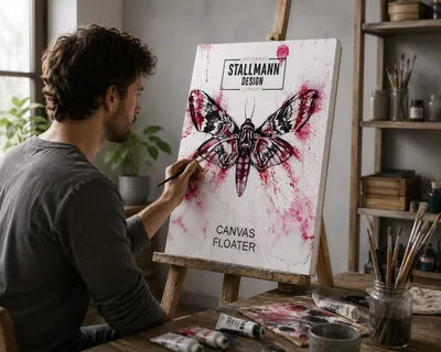 Produktbild von Stallmann Design Schattenfugenrahmen 70x150 cm | Farbe: Schwarz | Leer-Rahmen für Leinwände auf Keilrahmen | mit Montagezubehör | ohne Glas und Rückwand