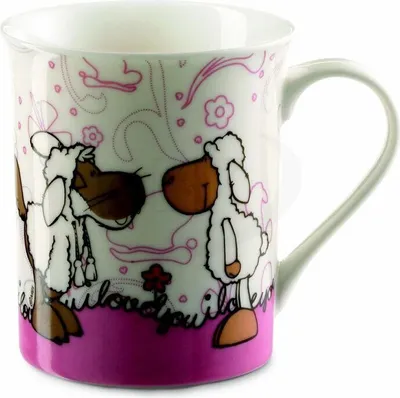 Produktbild von Nici 27834 Porzellantasse I Love You Jolly Wolf Schaf Kaffeetasse Teetasse
