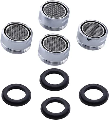 Produktbild von Spültischarmatur-Luftsprudler 4er-Pack, Verchromtes Messing, 24 mm Innengewinde, Für Küche Und Bad